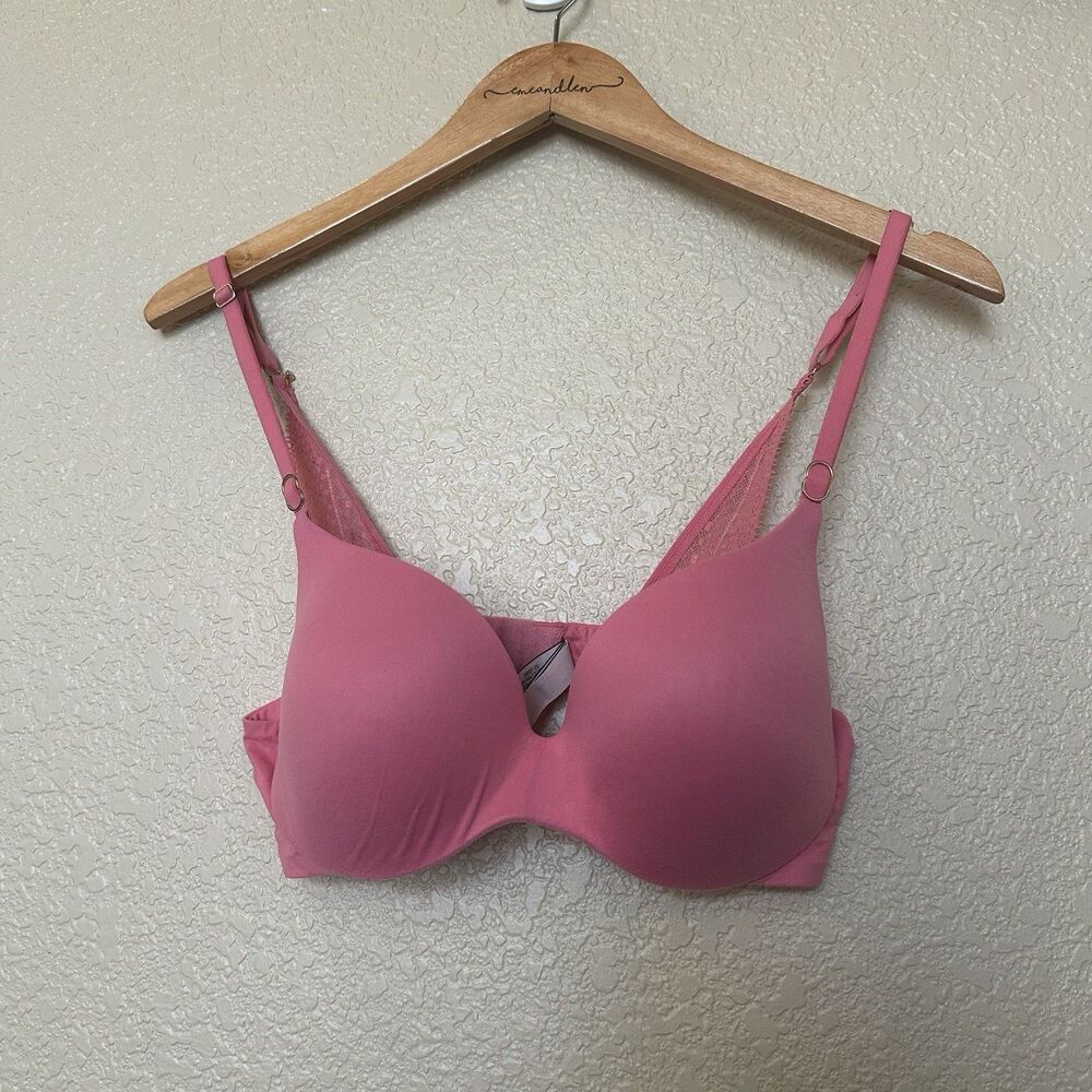 Incredible By Victorias Secret Bra Pink Perfect Shape 34c Lace Straps Wired‎